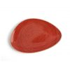 plato triangular terra rojo